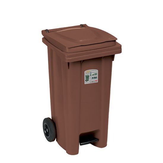 Picture of STEFANPLAST 120L SOIL BROWN PEDAALWIELCONTAINER 